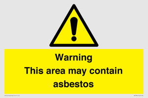 Warning This area may contain asbestos